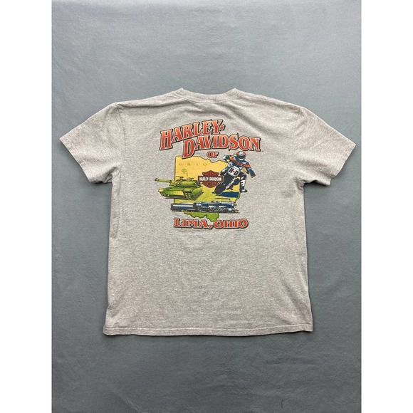 Harley Davidson Motorcycles Lima Ohio T-Shirt Size XL - Picture 7 of 11